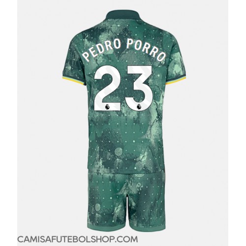 Camisa de time de futebol Tottenham Hotspur Pedro Porro #23 Replicas 3º Equipamento Infantil 2024-25 Manga Curta (+ Calças curtas)